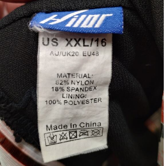 Hilor Size XXL (16) One Piece Crossover Mesh Bathing Suit Tummy Control Swimwear - Picture 7 of 7